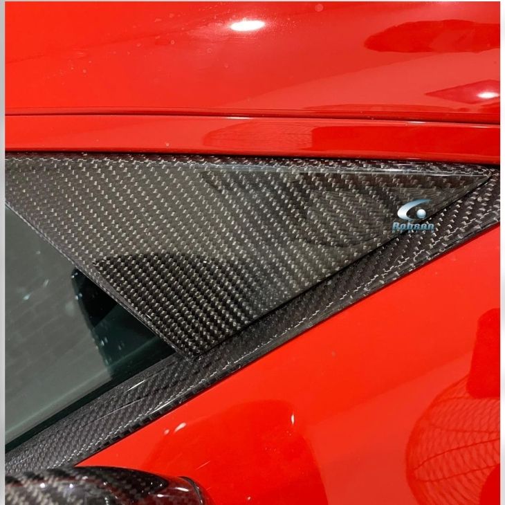Audi R8 V10  Premium Carbon Fiber Door Triangle Trim 2020-2024 *2 pcs* (core exchange required) - Image 4