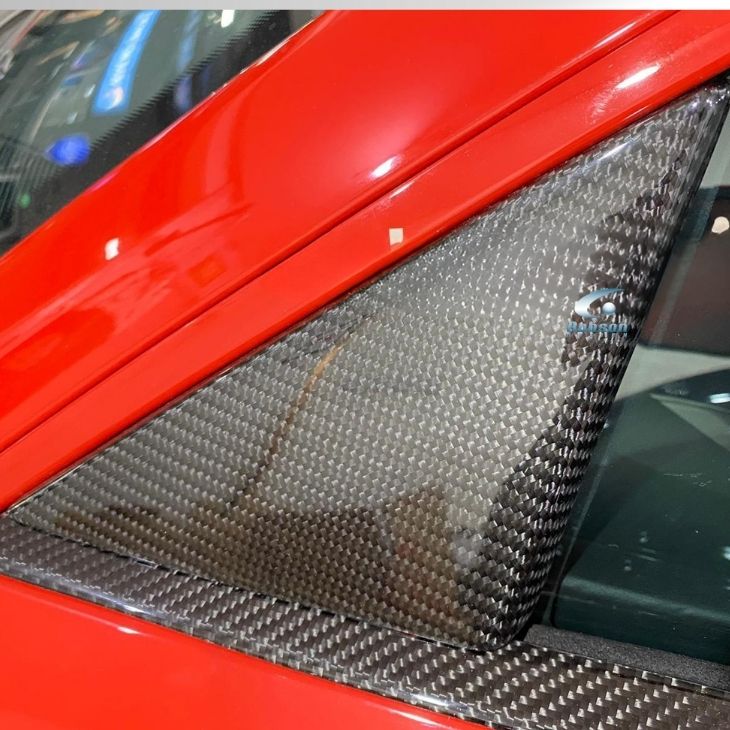 Audi R8 V10  Premium Carbon Fiber Door Triangle Trim 2020-2024 *2 pcs* (core exchange required) - Image 2