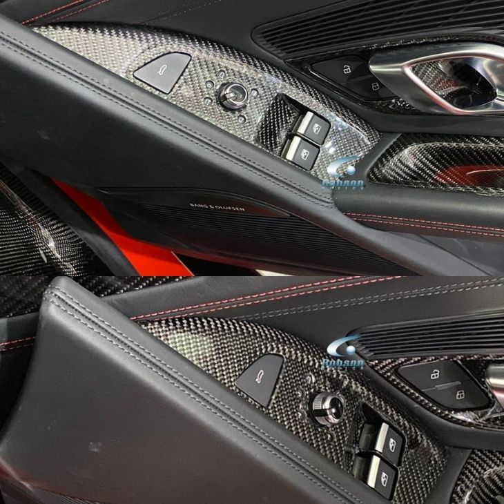 Audi R8 V10 Premium Carbon Fiber Power Window panels 2020-2024(core exchange required)