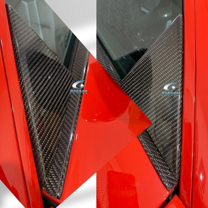 Audi R8 V10  Premium Carbon Fiber Door Triangle Trim 2020-2024 *2 pcs* (core exchange required)