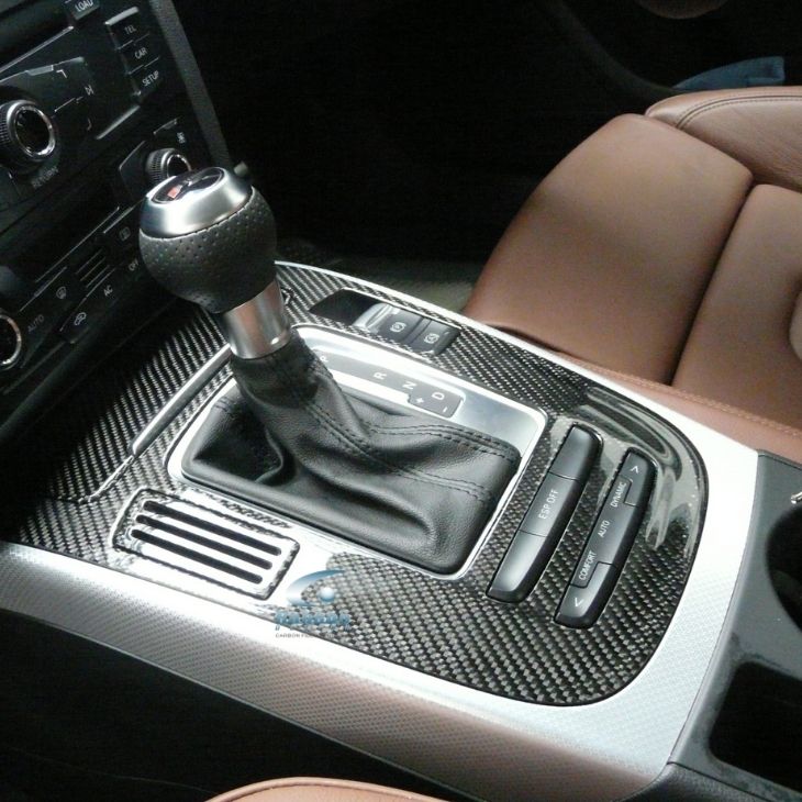 Audi A4 B8 A5 09-12 Premium Carbon Fiber Shift Panel & Ashtray Cover *2pcs*(core exchange required) - Image 2