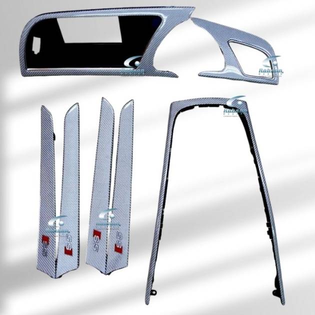 Audi A5 RS5 S5 Silver Premium Carbon Fiber Interior Panels *7pcs*(core exchange required)