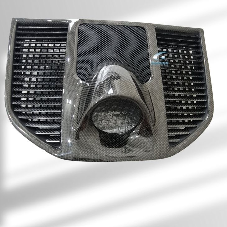 Porsche Cayenne 955 2003-2011 Premium Plain Carbon fiber Dash Clock w/Upper Bezel Panel (core exchange required)