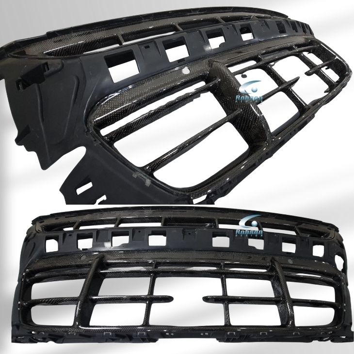 Porsche Cayenne 955 2003-2011 Premium Camouflage Carbon fiber Front Bumper Grill *3pcs*(core exchange required)