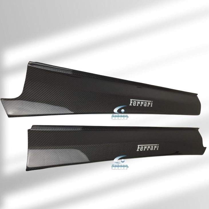 Ferrari 430 Coupe Spider/Scuderia 2004-2009 Premium Plain Carbon Fiber Door Sill Plate (core exchange required) - Image 2