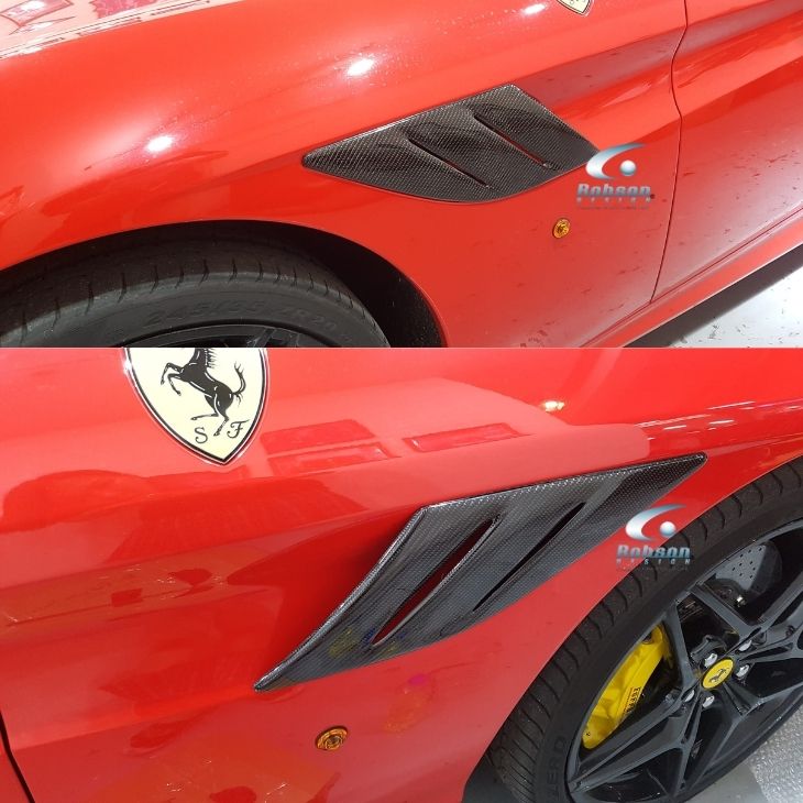 Ferrari California T Premium Carbon Fiber Side Fender Fins *2pcs* - Image 4