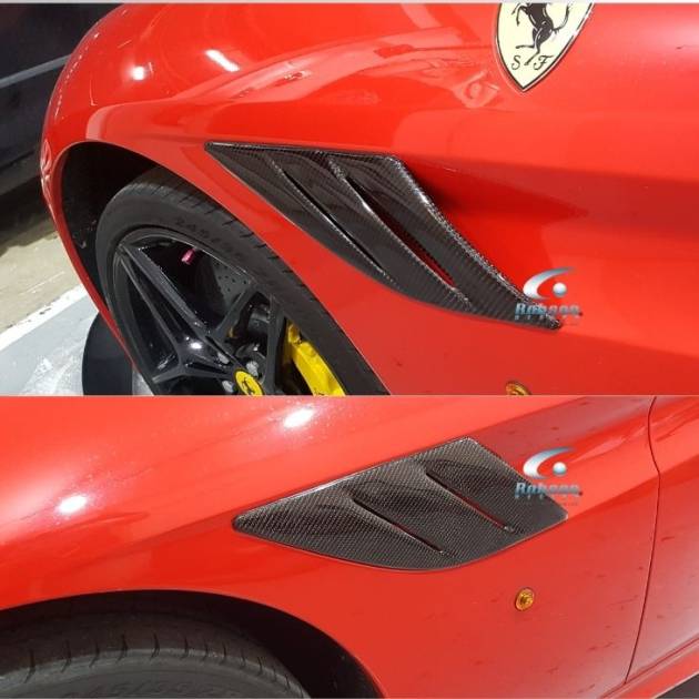Ferrari California T Premium Carbon Fiber Side Fender Fins *2pcs*