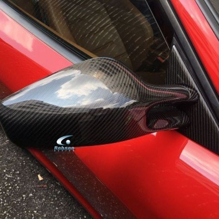 Ferrari 430 Genuine Plain Carbon Fiber Side Mirror Cover set (core exchange required) - Image 2