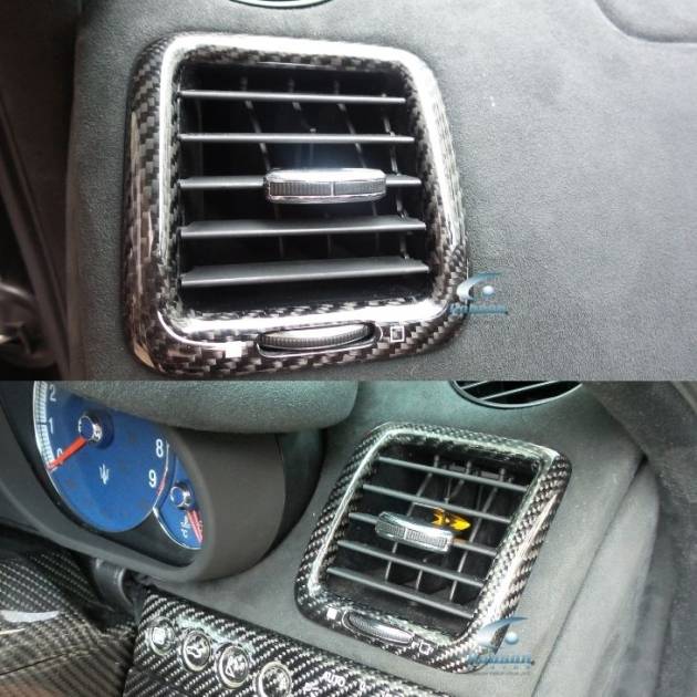 Maserati Quattroporte 2003-2013 Premium Carbon fiber Aircon Panel *3pcs*(core exchange required)