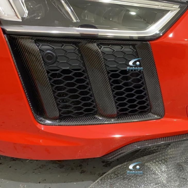 Audi R8 V10  Premium Carbon Fiber Front Air Vent Cover 2020-2024 (core exchange required) - Image 2