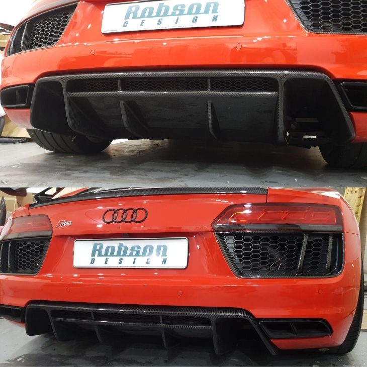 Audi R8 V10  Premium Carbon Fiber Rear Air Vent Cover 2020-2024 (core exchange required) - Image 3