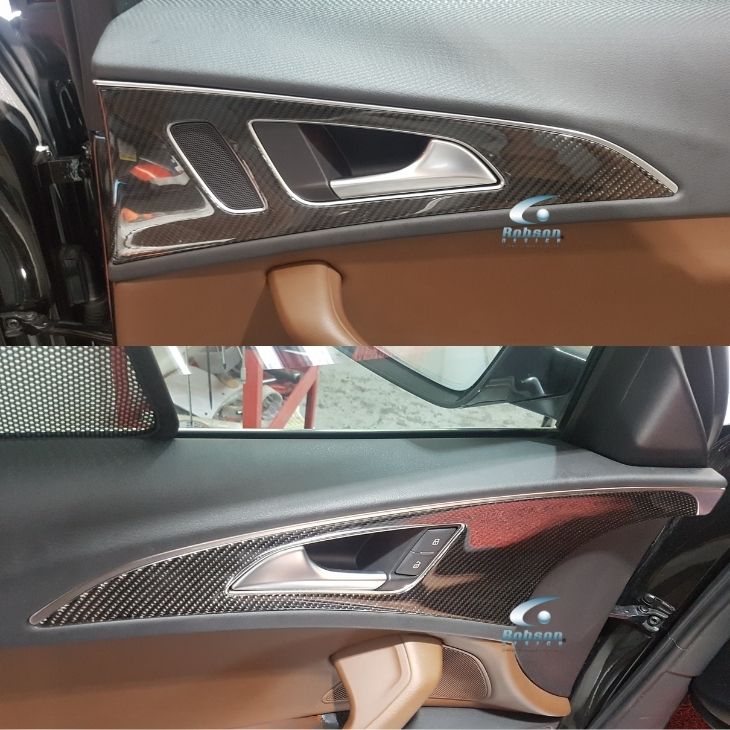 Audi A6 Premium Carbon Fiber Door Triangle Panel *8pcs*(core exchange required) - Image 2
