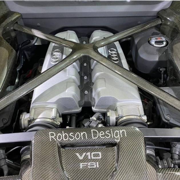 Audi R8 V10  Premium Carbon Fiber Engine Cross Bar 2020-2024 (core exchange required)