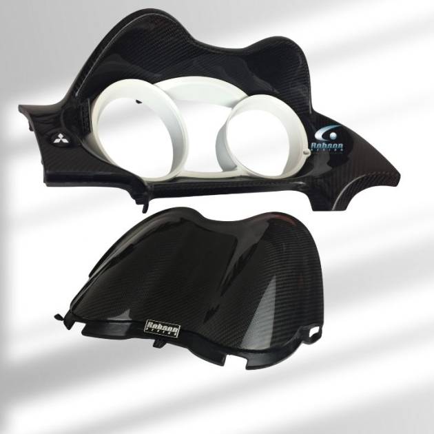 Mitsubishi Evo X 2008-2015 Carbon Fiber Meter Panel Trim *2pcs* (core exchange required)