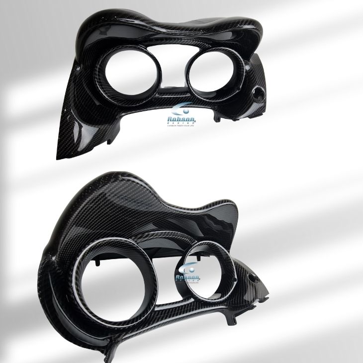 Mitsubishi Evo X 2008-2015 Carbon Fiber Meter Panel Trim With Ring *3pcs* (core exchange required) - Image 3