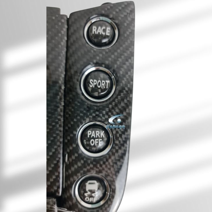 Maserati GranTurismo Mc Stradale Premium Carbon Fiber Traction Control Switch Panel With Buttons*5pcs* (core exchange required) - Image 2