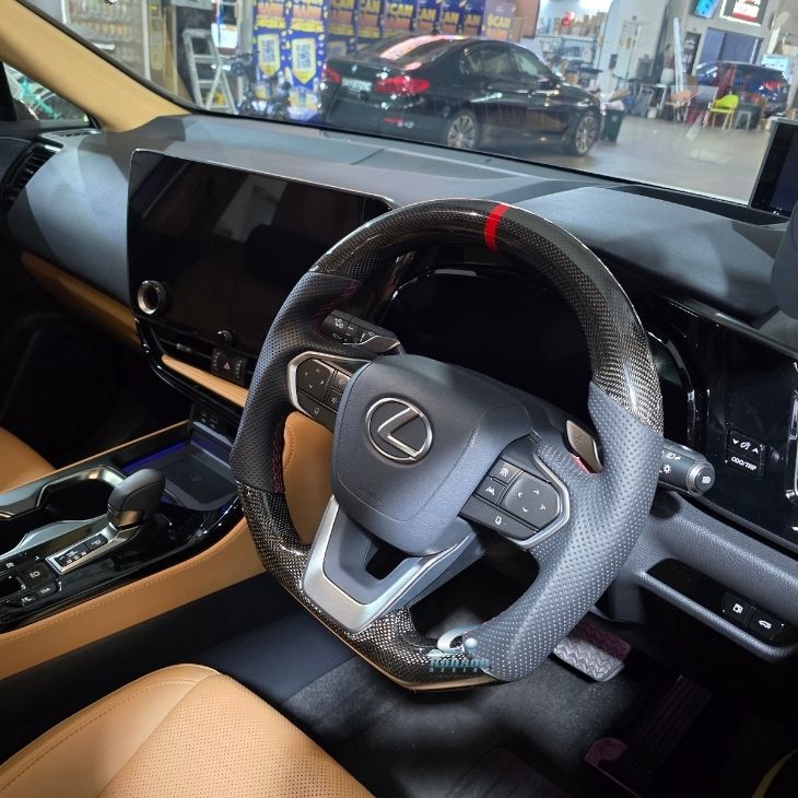 LEXUS NX250 NX350 NX350h 2023 to 2025 carbon Fiber Steering Wheel (core exchange required) - Image 4