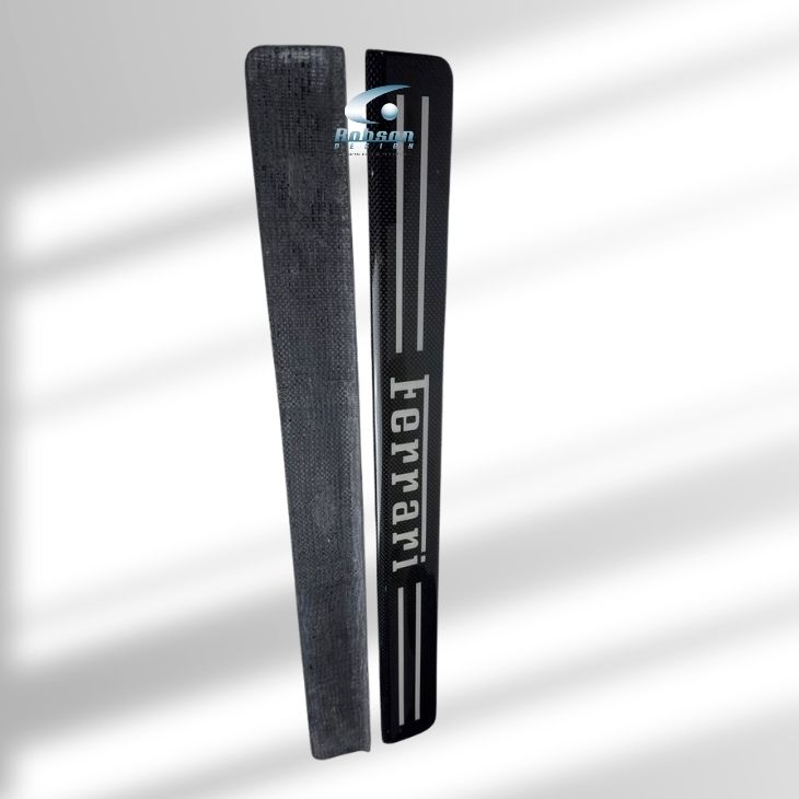 Ferrari 488 Premium Plain Carbon Fiber Door Sill Plate *2pcs* - Image 2