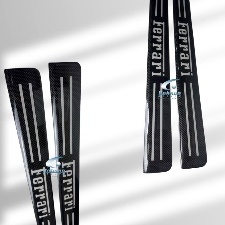 Ferrari 488 Premium Plain Carbon Fiber Door Sill Plate *2pcs* - Image 4