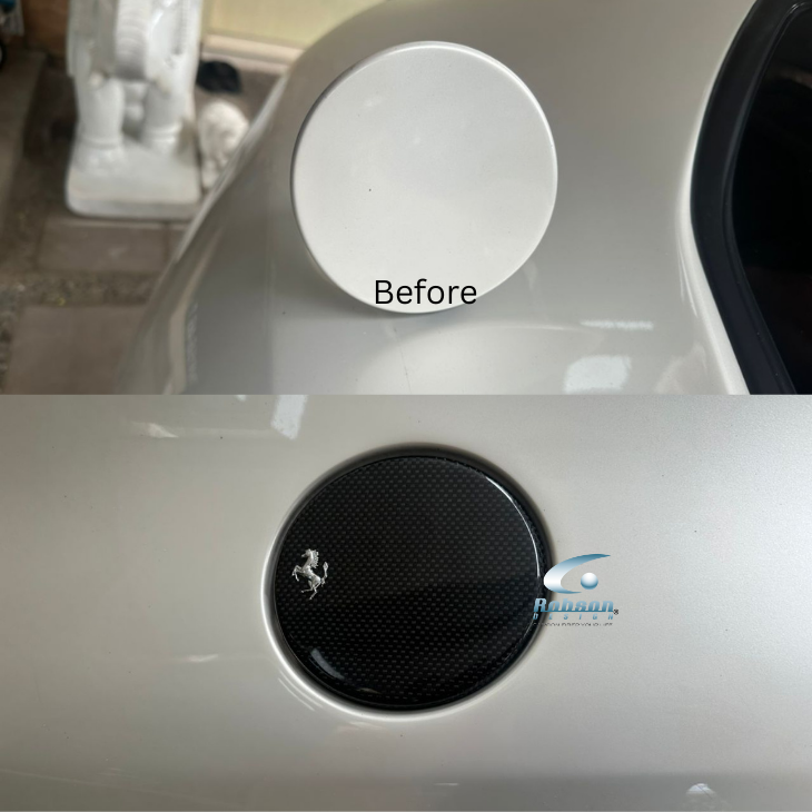 Ferrari FF Customized Carbon Fiber Fuel Cap Cover