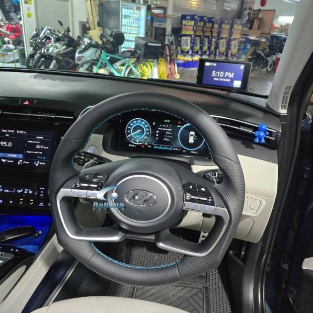 Hyundai Tucson NX4 2021-2024 Customized Premium Leather Wrapping Steering Wheel (core exchange required)