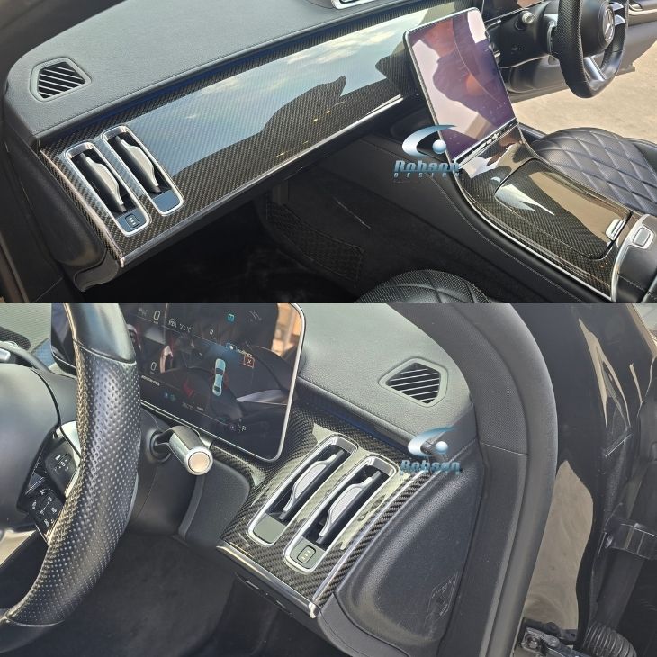 Mercedes Benz S Class S500 W223 2020-2026 Premium Carbon Fiber Interior Panels*8pcs* (core exchange required) - Image 3