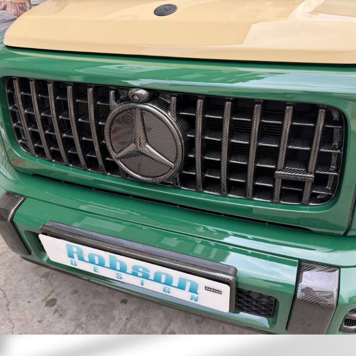Mercedes Benz G63 G Wagen Genuine Carbon Fiber Front Bumper Grill with Emblem *2pcs* 2018-2025(core exchange required) - Image 2