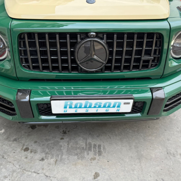 Mercedes Benz G63 G Wagen Genuine Carbon Fiber Front Bumper Grill with Emblem *2pcs* 2018-2025(core exchange required)