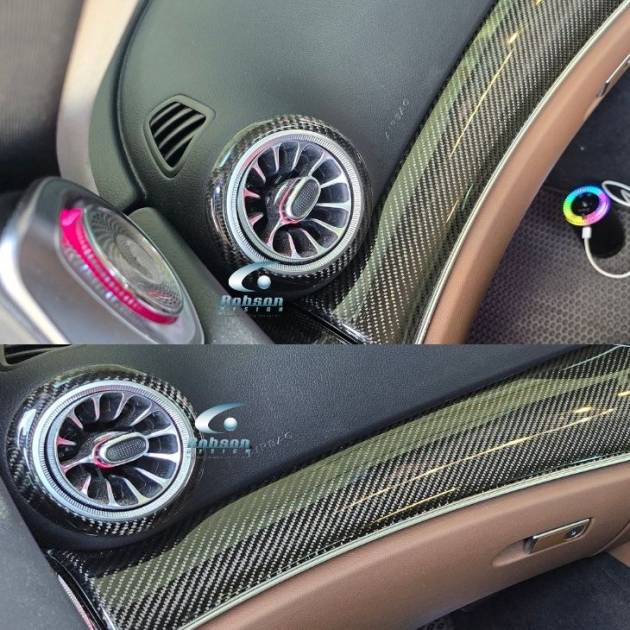 Mercedes Benz E Class W213 GLE Genuine Carbon Fiber Aircon Ring(2pcs)(core exchange required)