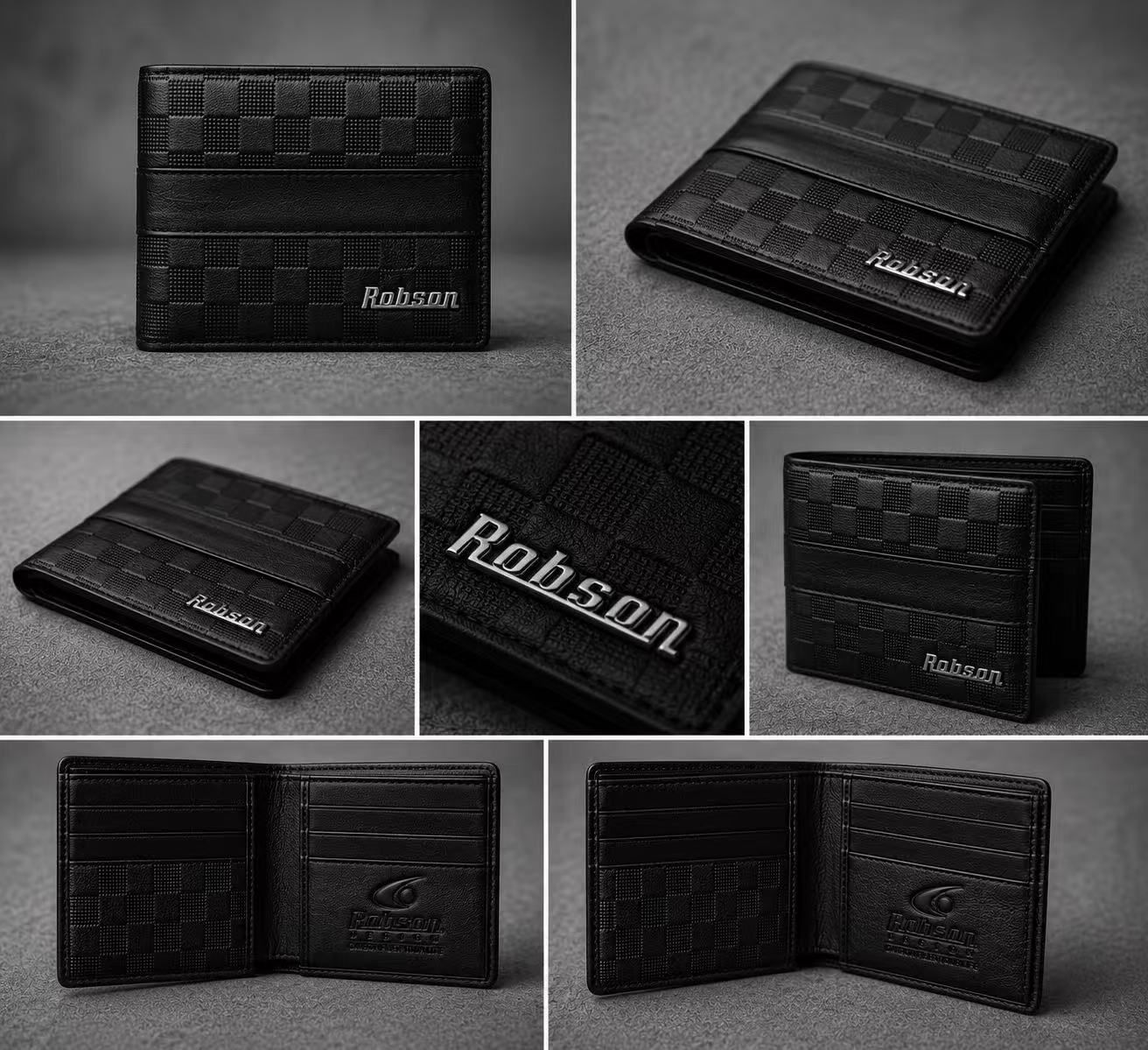 Robson Signature Carbon Fiber Genuine Leather Wallet