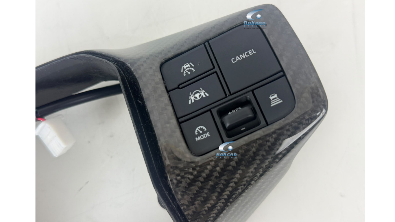 Toyota Rava Carbon Fiber Steering Wheel Switch Panel 1pc (core exchange required) - Image 3